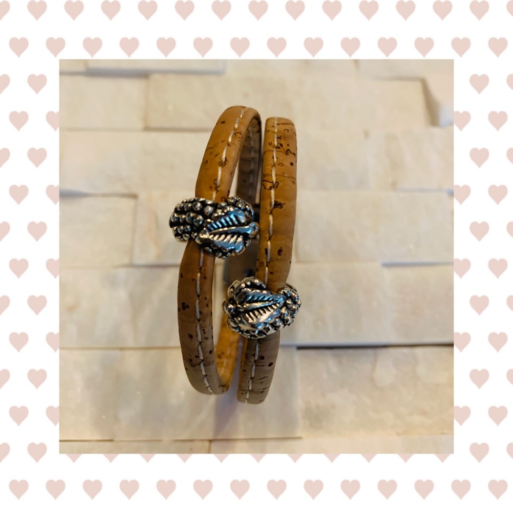 Sterling Silver Cork Bracelet Bangle NWOT